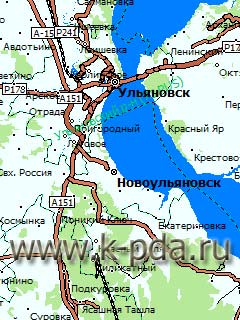 GPS карта Ульяновской области для ГИС Русса