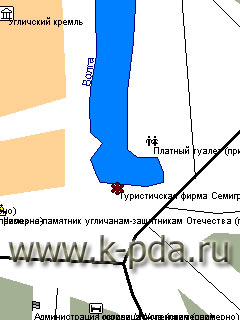 GPS карта Углича для ГИС Русса