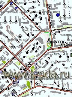 GPS карта Якутска для ГИС Русса