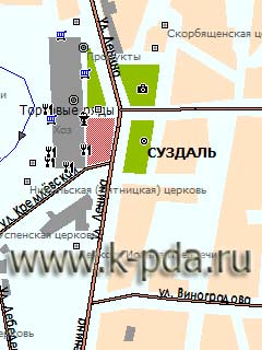 GPS карта Суздаль для ГИС Русса