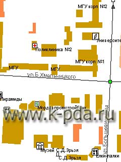 GPS карта Саранска для ГИС Русса