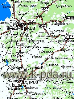 GPS карта Псковской области для ГИС Русса