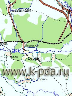 GPS карта Пензенской области для ГИС Русса