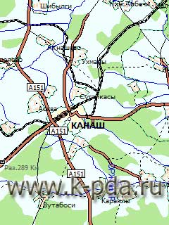 GPS карта Чувашии для ГИС Русса