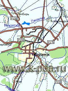 GPS карта Мордовии для ГИС Русса