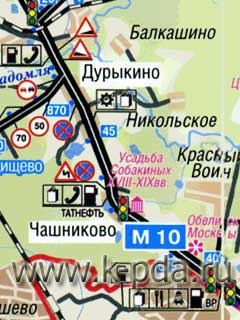 GPS карта Московской областидля OziExplorer