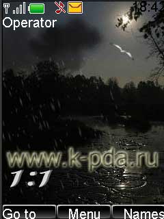 Тема для Nokia s40 Ночной дождь