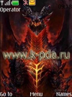 Тема для Nokia s40 Огнедышащий дракон
