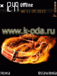 Тема для Nokia s60 nth Огненная машина