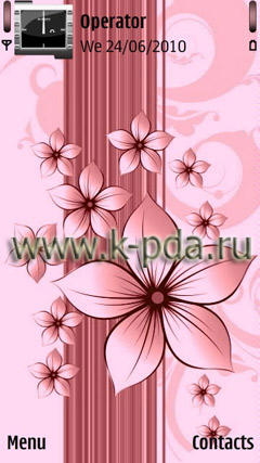 Тема для Nokia s60 360x640 nth sis sisx Розовые цветы